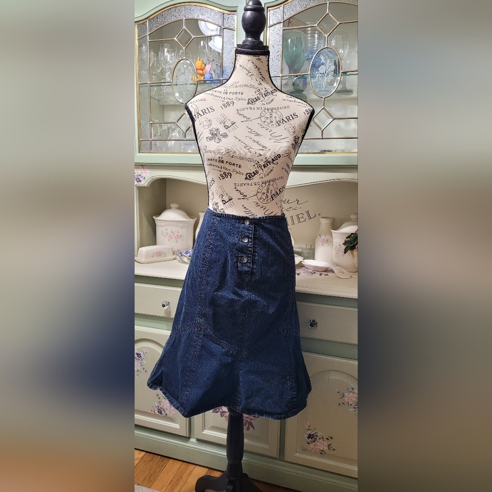 Denim Tulip Skirt